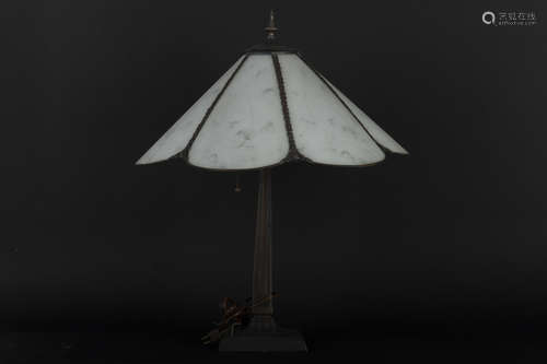 VINTAGE WESTERN BRONZE TABLE LAMP