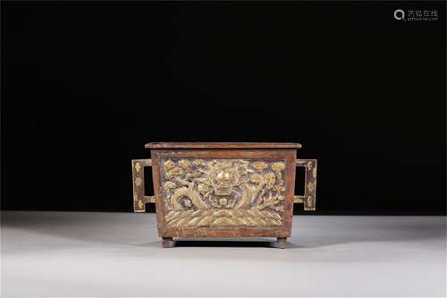 A Chinese Gilt Bronze Incense Burner