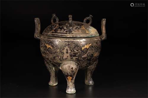 A Chinese Silver Incense Burner