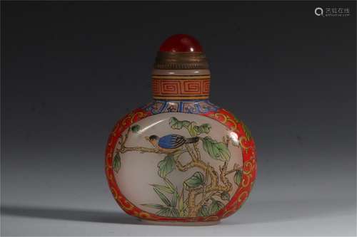 A Chinese Peking Glass Snuff Bottle