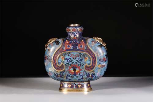 A Chinese Cloisonne Moon Flask