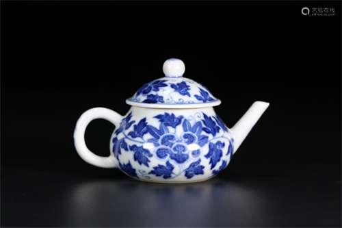 A Chinese Blue and White Porcelain Teapot