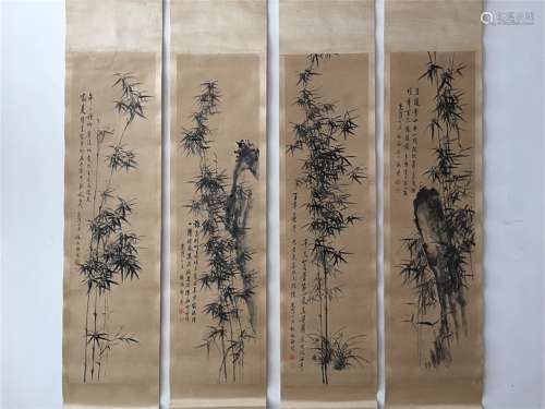A Set of Four Chinese Scroll Painting
