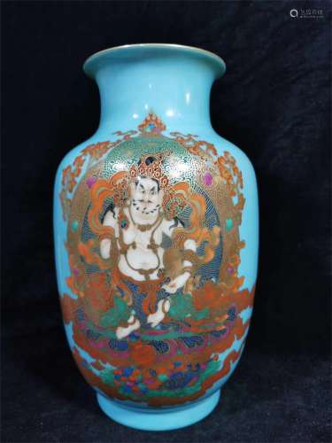 A Chinese Famille-Rose Porcelain Vase