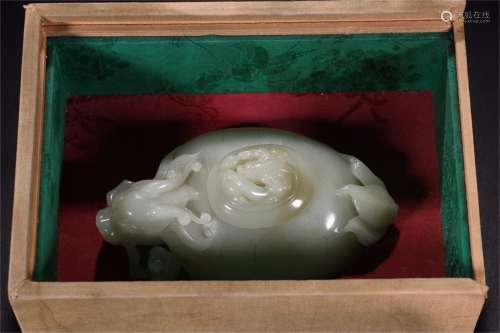 A Chinese Carved Jade Turtle