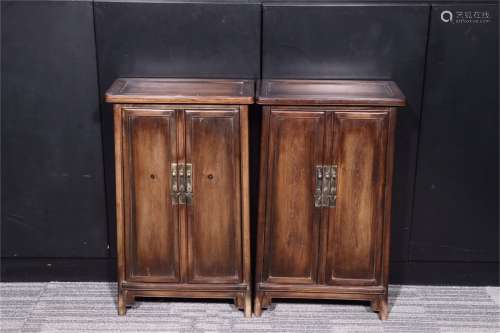 A Pair of Chinese Wood Cabinets