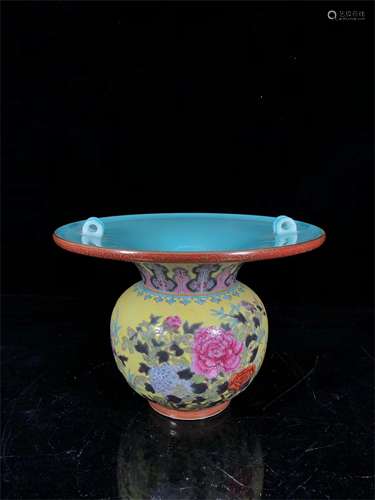 A Chinese Famille-Rose Porcelain Vase