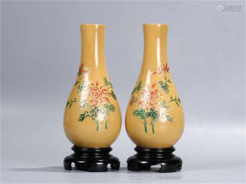 A Pair of Chinese Lacquer Vases