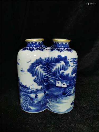 A Chinese Blue and White Porcelain Vase