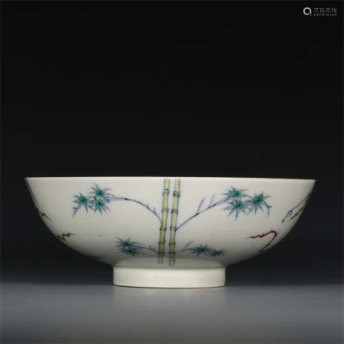 A Chinese Dou-Cai Glazed Porcelain Bowl