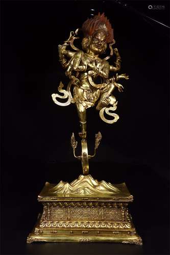 A Chinese Gilt Bronze Figure of Buddha