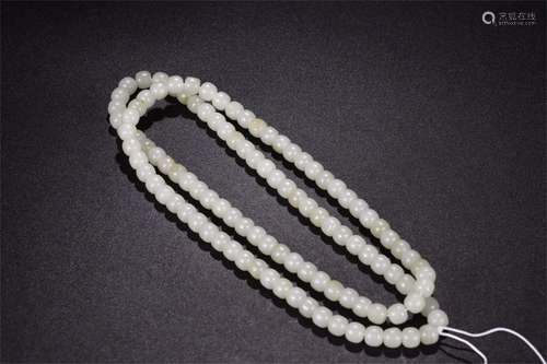 A Chinese Carved Jade Necklace