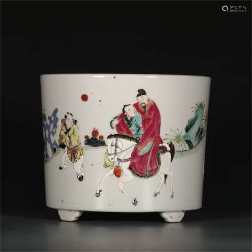 A Chinese Wu-Cai Glazed Porcelain Planter
