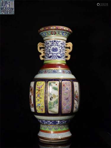 A Chinese Multi-Glazed Porcelain Vase