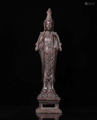 A Chinese Bronze Guanyin Statue