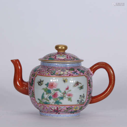 A Chinese Floral Porcelain Ewer