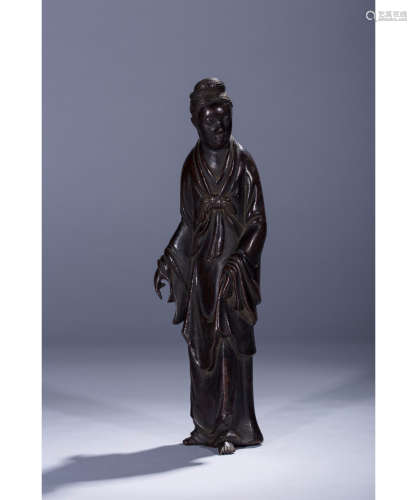 A Chinese Bronze Figure Statue