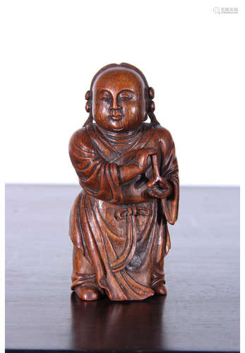 A Chinese Carved Bamboo Root Figure Statue