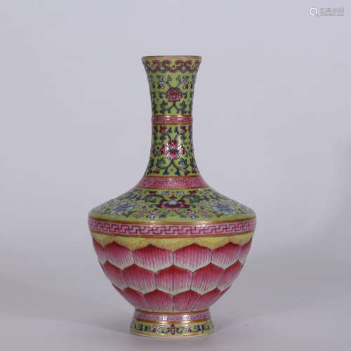 A Chinese Floral Porcelain Flask