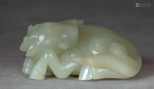 A Chinese Jade Beast Ornament