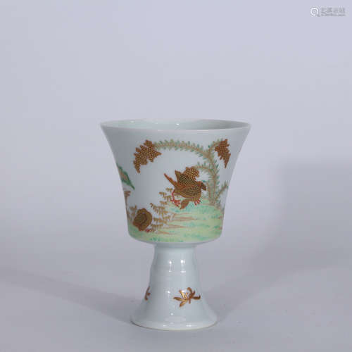 A Chinese Porcelain Stem Cup