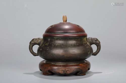 A Chinese Copper Incense Burner