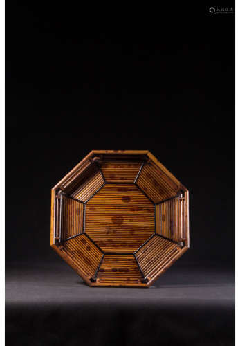 A Chinese Bamboo Octagonal Plate