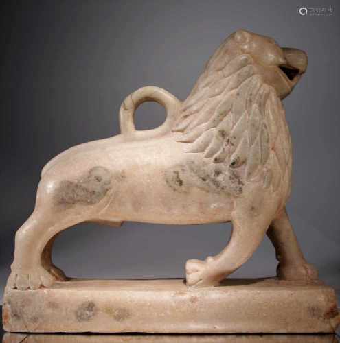 LIONMarble,India, 18th centuryDimensions: Height 45 cm , Wide 49 cm , Depth 13 cmWeight: 31260