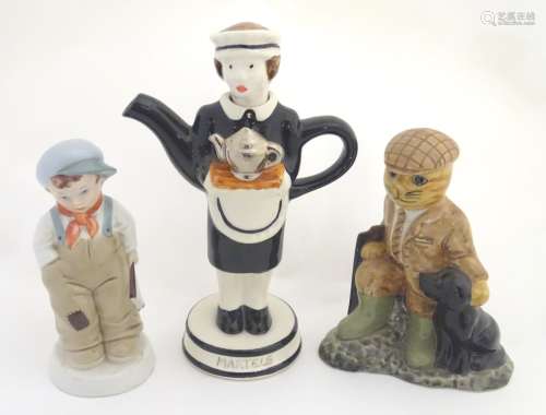 Three assorted ceramic items, comprising a Tony Carter limited edition (no.