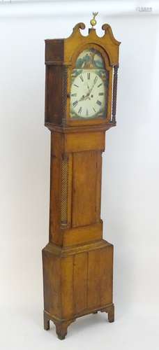 A Victorian oak cased longcase / grandfather clock, 8-day movement,