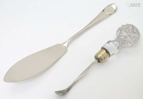 A silver butter knife hallmarked Sheffield 1910 maker Cooper Brothers & Sons Ltd together with a