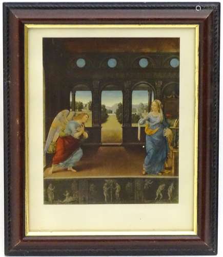 After Lorenzo di Credi (1459 - 1537), XX, Italian School, Print, Annunciation,