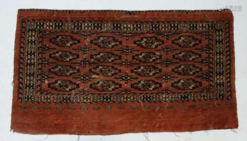 Carpet / Rug: An old hand made Bokara rug.