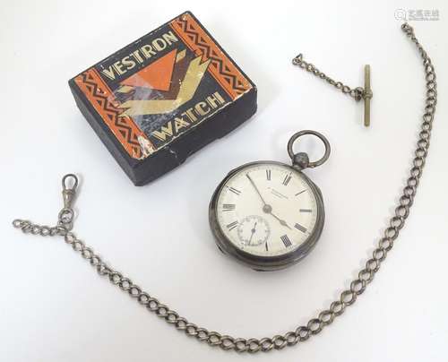 A Victorian silver cased topwind pocket watch by S.