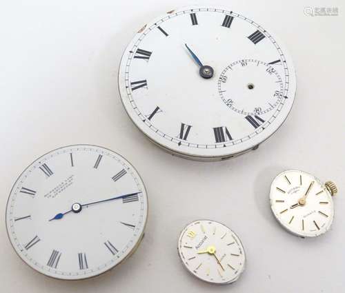 A pocket watch movement by Russell's Ltd, Liverpool, with 1 1/8