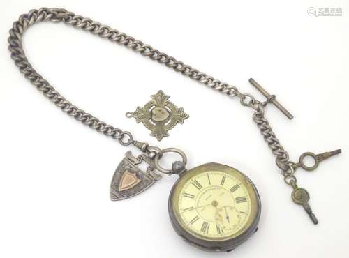 A Swiss silver cased topwind pocket watch by James Reid & Co, Coventry,