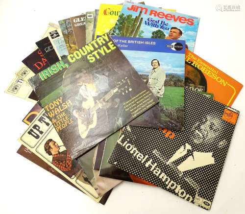 A collection of 1950s-1970s Jazz, Folk & Country 33rpm vinyl records,