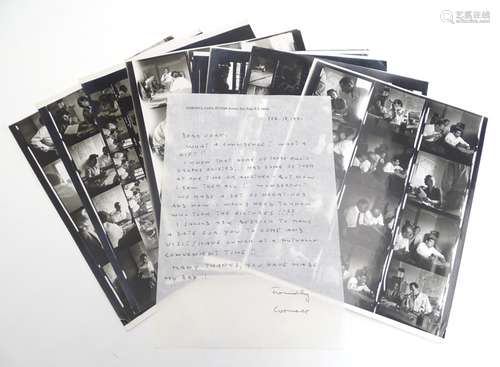 A hand-written letter by the noted 20thC photographer Cornell Capa,