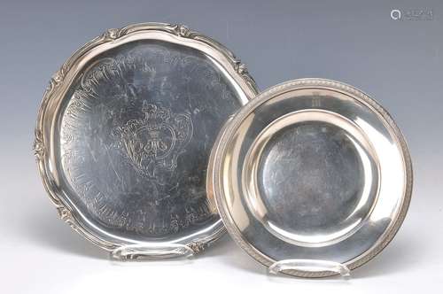 Round tray and plate