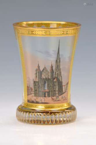 beaker with view of the dome church of St. Stephan in Vienna