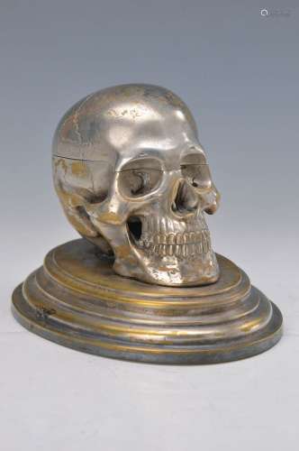 inkstand in shape of a scull