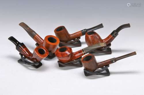 Small collection of 10 tobacco pipes
