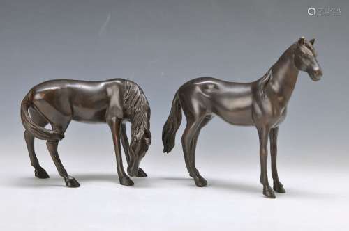 2 horse sculptures after Pierre Jules Méne