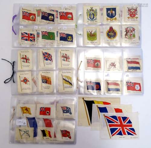 A large quantity of B.D.V. and Kensitas silk etc. cigarette cards depicting flags.