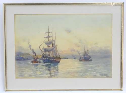 David Martin (1887-1935), Marine School, Watercolour, Tail of the Bank,