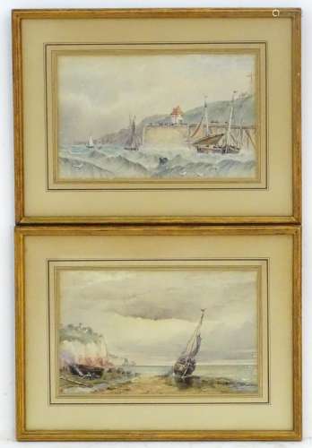 XX, Marine School, Watercolours, a pair,