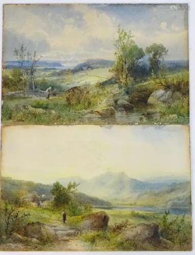 Emil Axel Krause, XIX-XX, Watercolours, a pair,