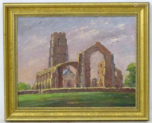 Frederick John 'Jack' Savage (1910-2003), Oil on board, A ruined Abbey, Signed lower right,