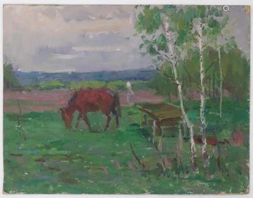 Leonid Nikolayevich Sheludko, late XX, Ukrainian / Russian School, Oil on artist's board,