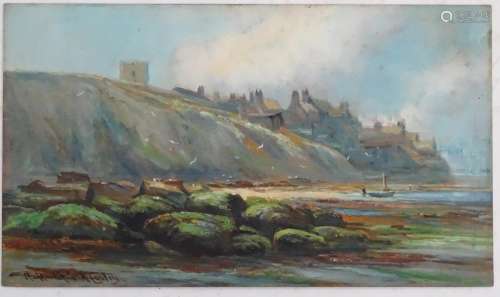 Henri Hadfield-Cubley (1858-1934), Oil on board, Whitby 1928,